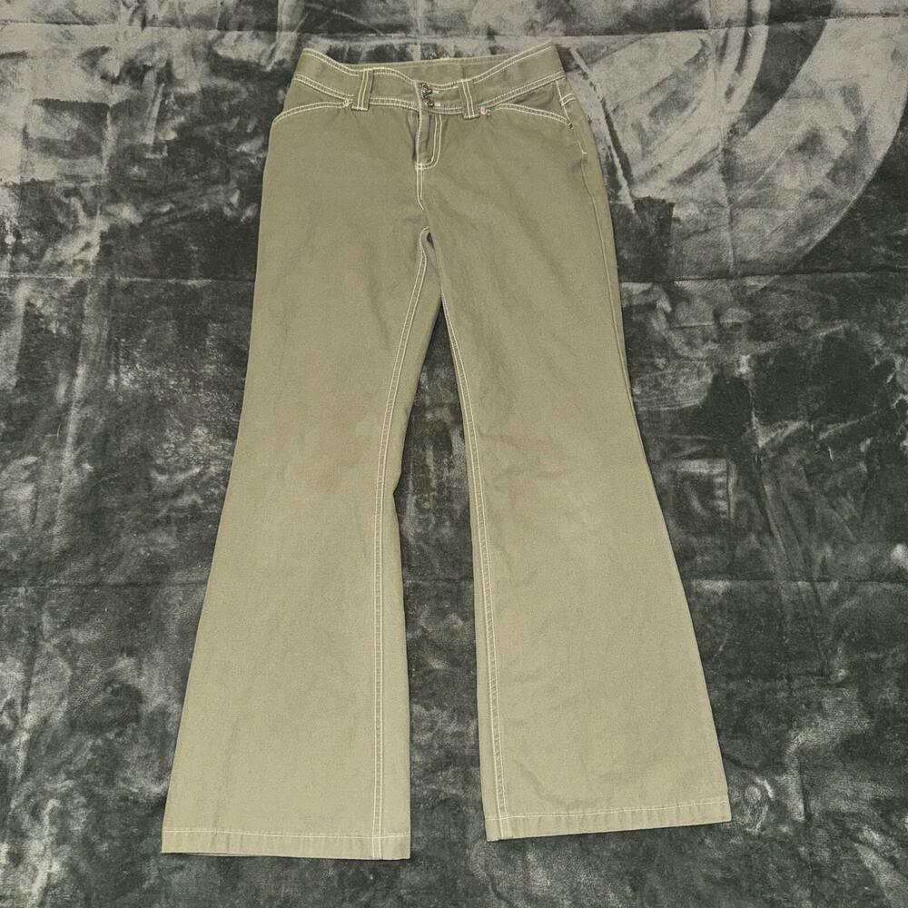 Gap Flared Pant Girl's‎ 14 Olive Green 100% Cotton Casual Y2k Vintage 2006